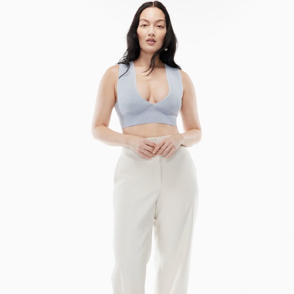 🆕 Aritzia Scult Knit Deep V Babaton Top